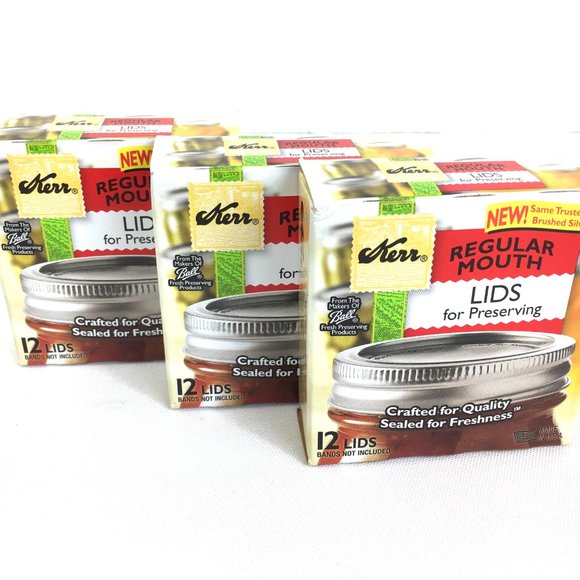 Kerr Regular Mouth Lids 3 Pkg of 12  (36) NWT - Picture 3 of 8